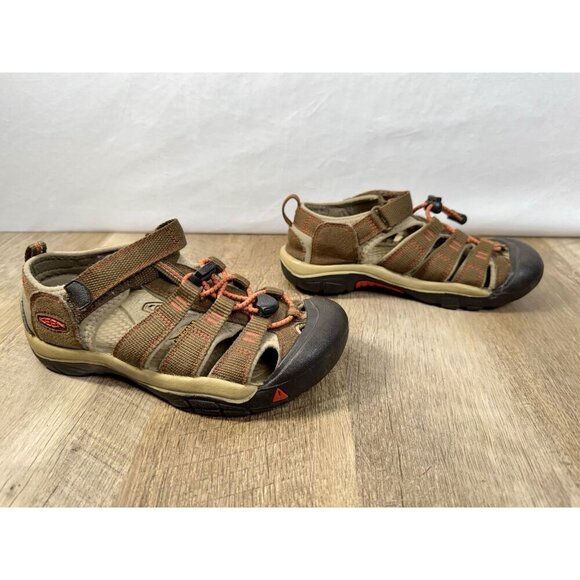 Keen Newport H2 Sandals Kids Boys Size 2 Brown Tan Water Shoes Waterproof Hiking - Picture 2 of 9